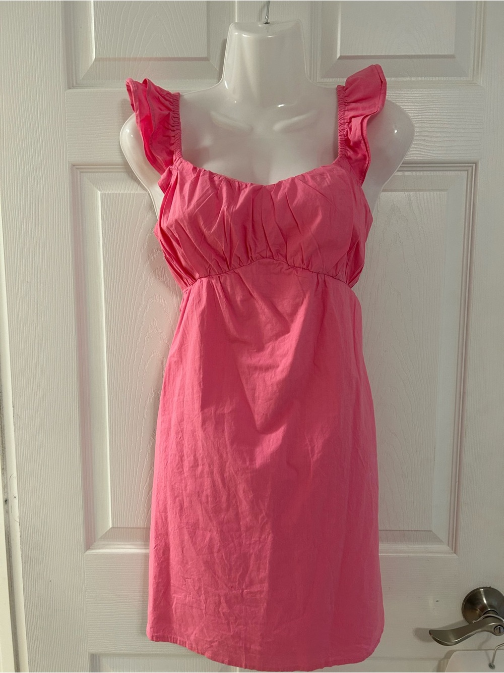 Sim & Sam Women's Pink Ruffle Strap Sun dress